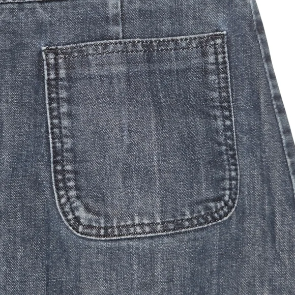 Boden Womens Dark Wash Patch Pocket Zip Denim Jean Skirt Size 8 - Picture 4 of 8